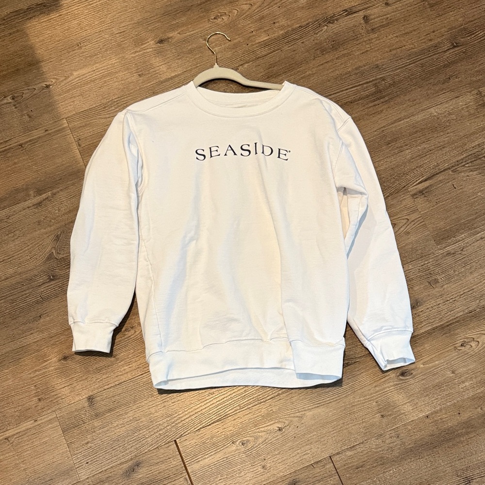 Seaside White fleece lined sweatshirt